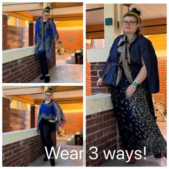 True Red Convertible Scarf Wrap Kimono - Picture 13 of 13